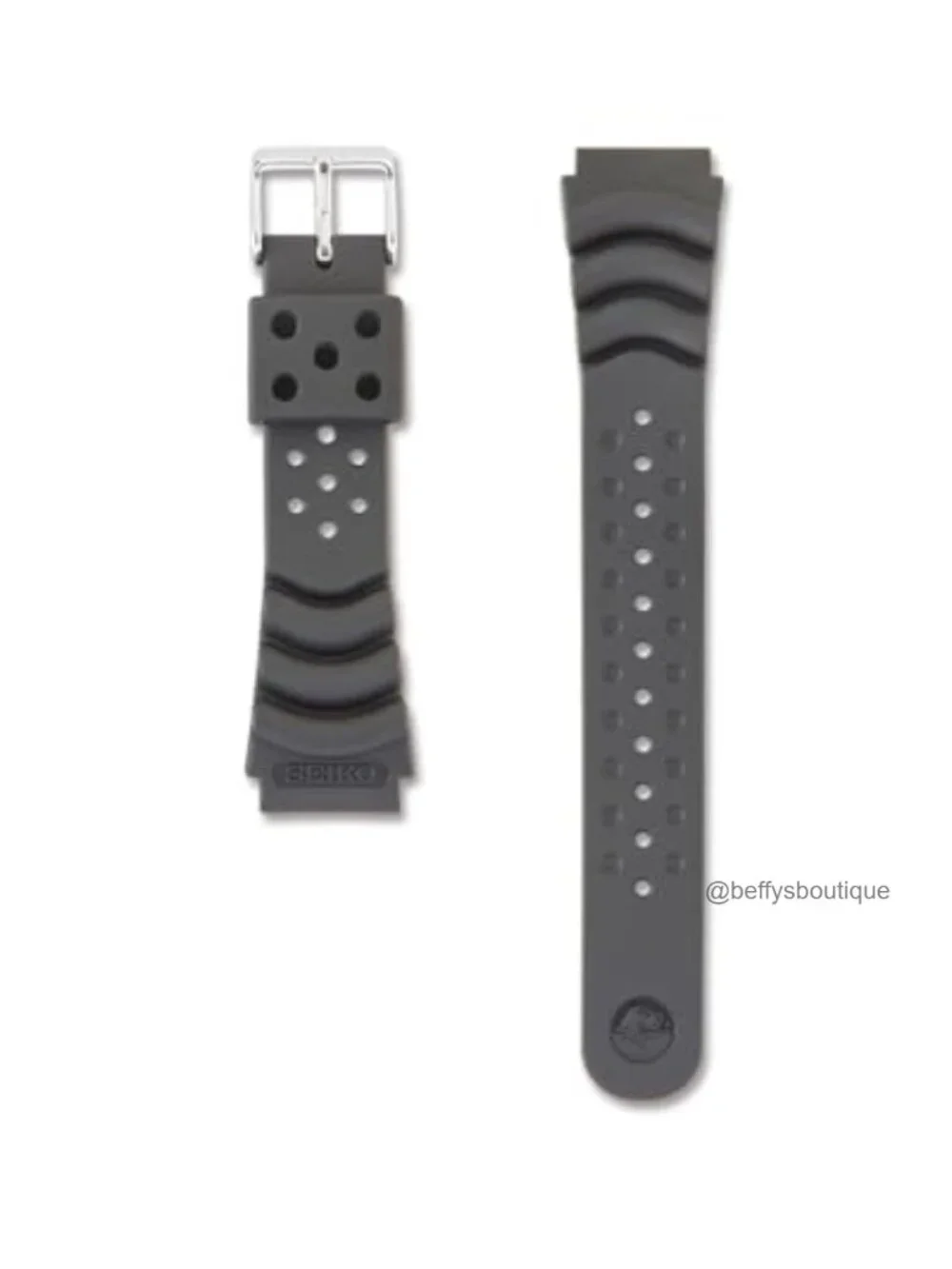 Genuine Divers Rubber Watch Band 20mm Stainless Steel Tang Buckle